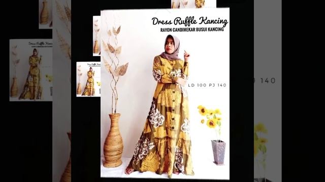 REAL PICT!!  GAMIS RAYON CANDIMEKAR MODEL TERBARU  DIELA PELANGI BATIK PEKALONGAN