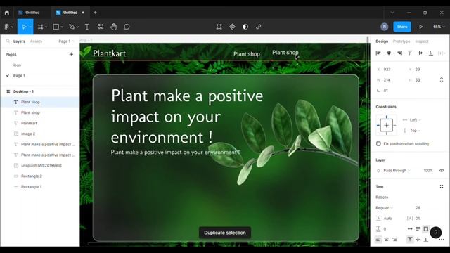Plant website design in figma | Landing page in figma #uxui