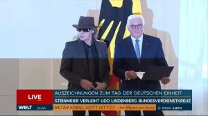 BUNDESPRÄSIDENT: Steinmeier verleiht Udo Lindenberg das Bundesverdienstkreuz