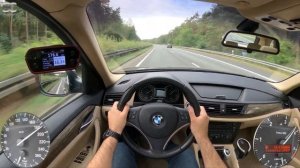 2010 BMW X1 18d sDrive E84 [2.0 | 141HP] - POV Autobahn Top Speed Drive