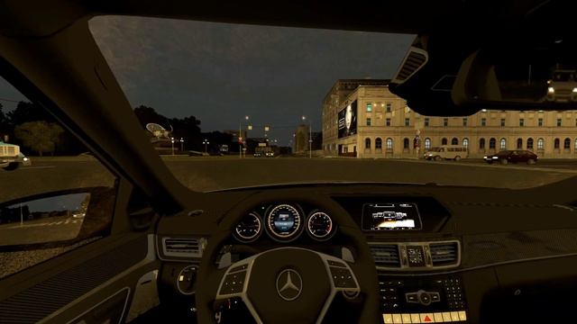 Дрифт И Шашки по ночному Городу на Mercedes E63s W212 На злом Акрапович
