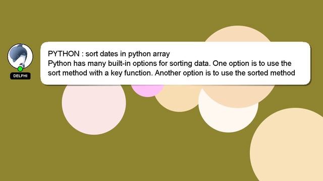 PYTHON : sort dates in python array