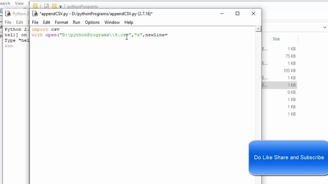Append CSV in Python | Append data to already existing CSV file Python