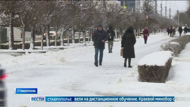 Пурга бушует на Ставрополье