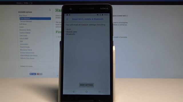 How to Reset Network Settings on NOKIA 2.1 - Restore Network Configuration смотреть онлайн