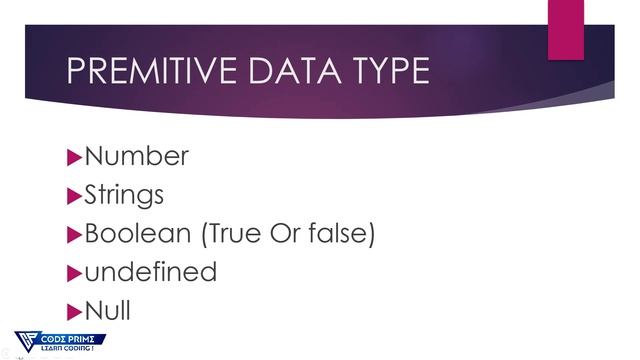 What is data type in javascript | JS Tutorial: 06 | By Codeprime