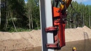 вибропогружение шпунта с помощью MOVAX