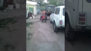 Езда на мотоблоке