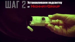 Установка подсветка двери с логотипом марки машины