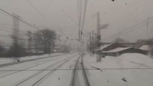 Ускоренное видео из кабины электровоза ЧС7-053 с поездом Брест - Москва