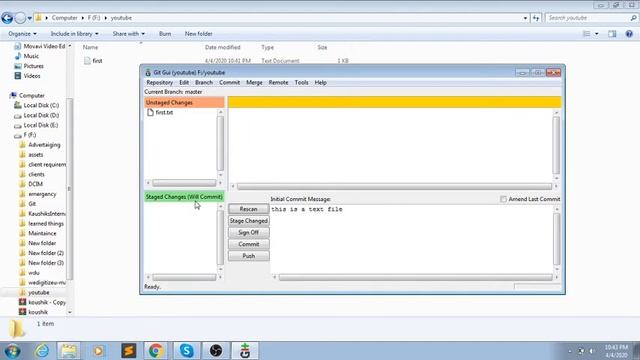 4)How to Push Operation Using GitHub