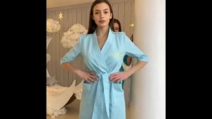 Вафельный халат женский