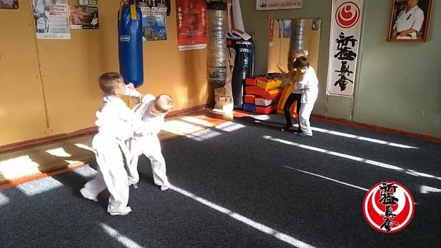 Шинкиокушинкай Каратэ. Младшая группа.  Дети 5-8 лет.  Боремся