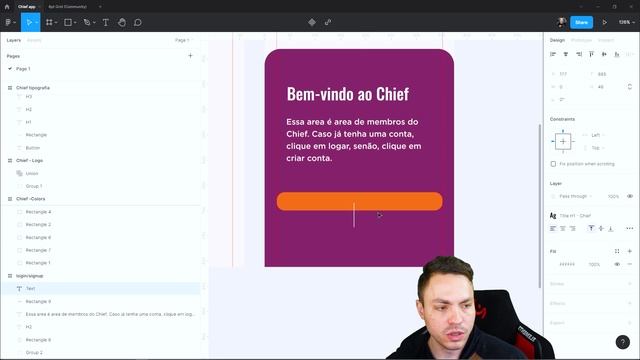 Curso de Figma - Prototipando um App - Tela inicial e login [Aula 02] смотреть онлайн