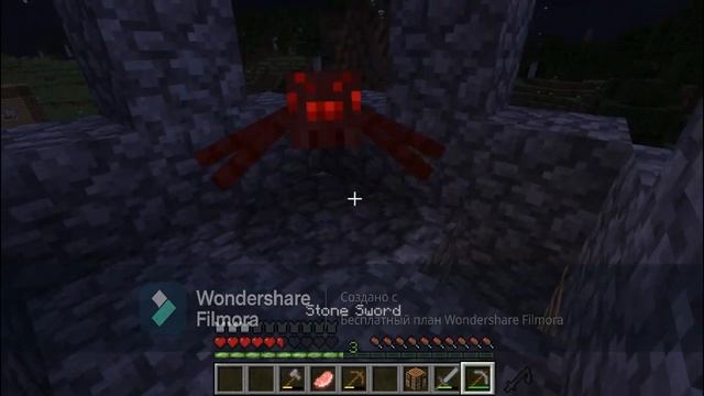 Minecraft Выживание 1. Ночь в деревни и пол хп.