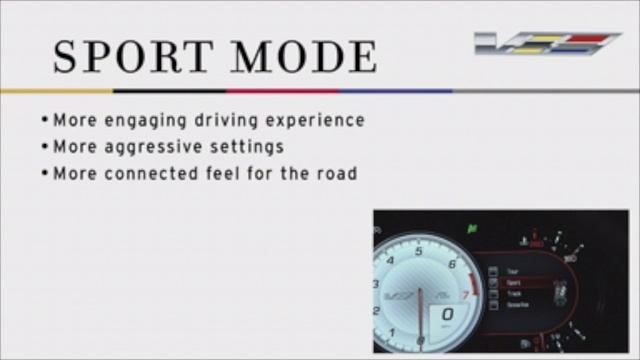 Cadillac VSeries Self Drive Mode