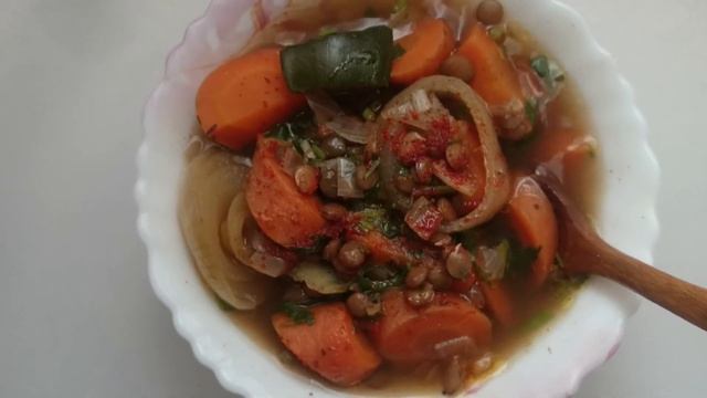 Вегетарианский чечевичный суп с морковью! смотреть онлайн