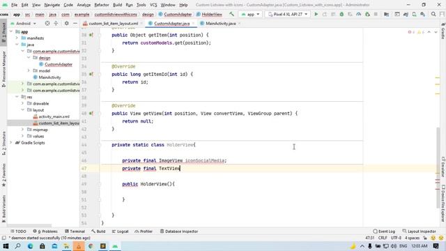 How to create a Custom Listview In ? Android Studio ?? Using a Java programming language? смотреть онлайн