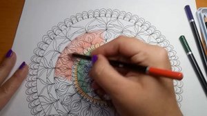 49.Рисуем мандалу  Цвет, как раскрасить (Часть2) 49. How to draw a mandala Color, how to color Part