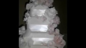 fondant wedding cake gumpaste roses, orchids