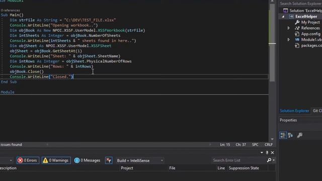 How to Read Excel Files in VB.Net with NPOI - no Office or OLEDB or ODBC required! смотреть онлайн