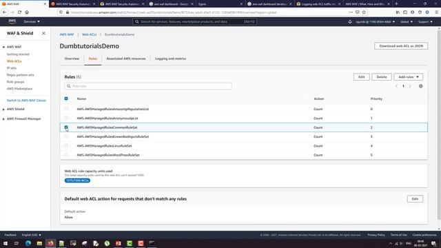 AWS WAF Tutorial | Understanding AWS WAF, Acl, Rule, WCU and implementation