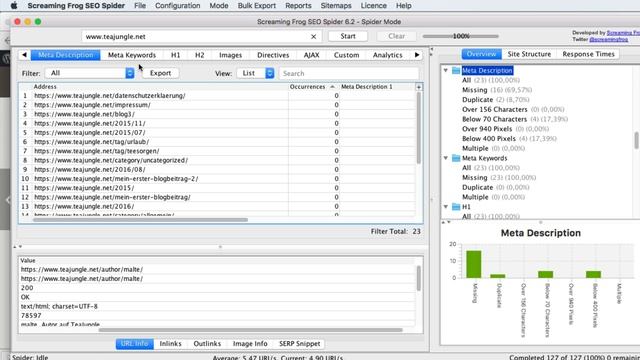 Professionelles SEO mit der Spinne - Screaming Frog Analyse / Tools #16 смотреть онлайн