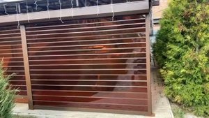 Прозрачные рольставни на навес для машин