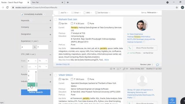 Sourcing Profiles through Naukri; EZ Search Option смотреть онлайн