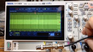 Waveform distortion in stop mode bug. Rigol DHO804 DHO800 oscilloscope