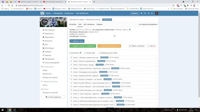 Как публиковать книгу по главам на Аuthor today? Ошибки новичков 2021г