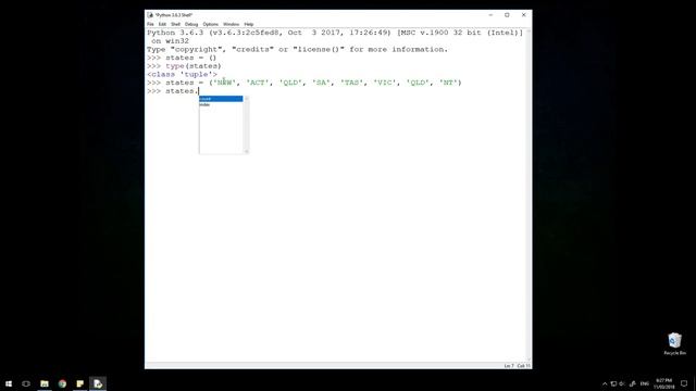 Python: Tuple