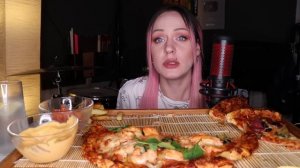 MUKBANG | Домашняя пицца с форелью, чоризо, лосось | trout pizza, chorizo, salmon не ASMR