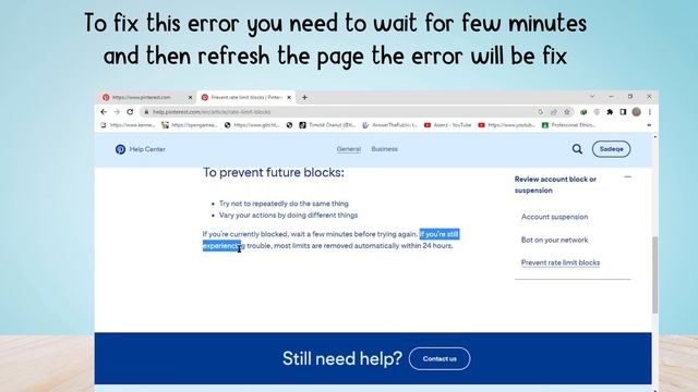 How to Fix "local_rate_limited" error in Pinterest смотреть онлайн