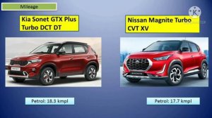 Kia Sonet vs Nissan Magnite | GTX Plus DCT DT vs CVT XV | Car Lovers World