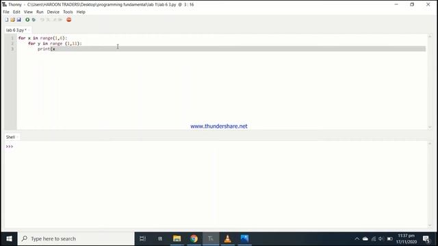 multiplication table in python in easy 3 steps