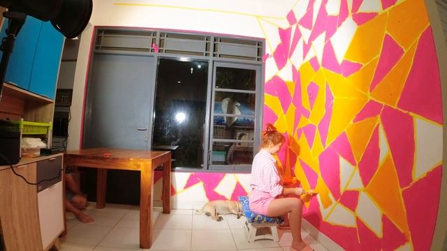 Дизайн стены ? Ремонт ? Декор ? Geometric creative wall painting design idea ?