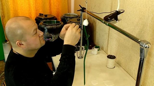 Резные свечи ручной работы. Свеча-роза.