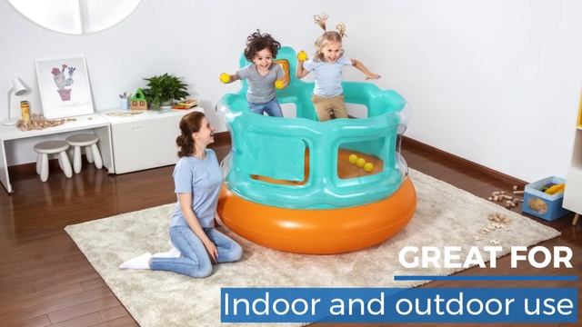 Bestway Hops 'N Hoops Bouncer with 6 Play Balls Included смотреть онлайн