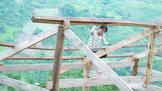 120 дней постройки деревянного дома — сбор урожая дыни, чайота и манго для продажи на рынке смотреть онлайн