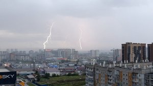 Дождь с грозой Красноярск || Звуки природы   || Rain and thunder  ( Sounds of nature )