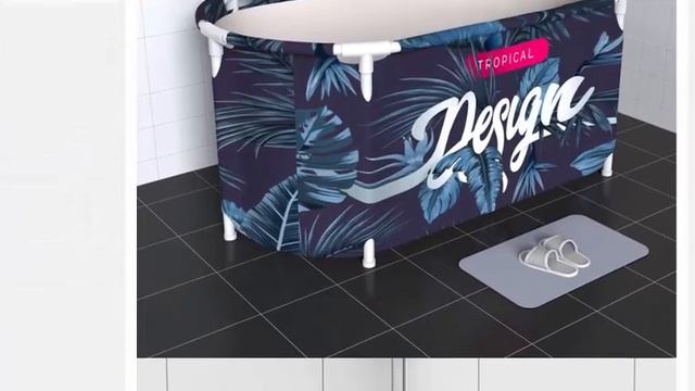 Складная Ванна, водонепроницаемая портативная ванна для взрослых и детей смотреть онлайн