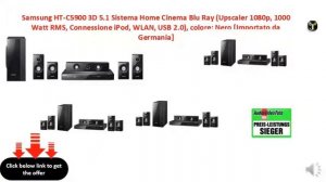 Samsung HT-C5900 3D 5.1 Sistema Home Cinema Blu Ray