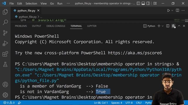 String Operation: Membership | Class 11 Computer Science Chapter 8 (2022-23) смотреть онлайн