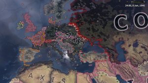HOI4 Timelapse - AI Only - France and Poland join the Axis