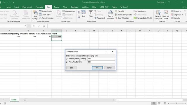 [Excel Analytics] What if Analysis - Scenario Manager