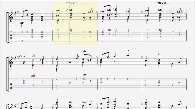 TAB/Sheet: Opus 33 No 1 Mazurka by Frederic Chopin [PDF + Guitar Pro + MIDI] смотреть онлайн