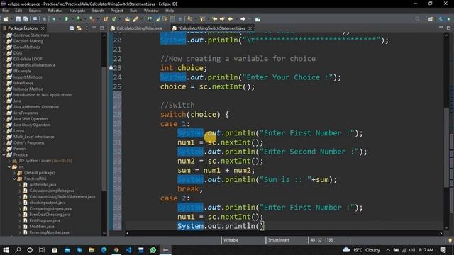Simple Calculator Project For Beginners Using Switch Statement #java #programming #coding #switch смотреть онлайн