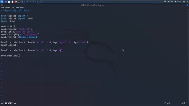 Simple Digital Clock GUI using Tkinter | Python Mini Project - Leisure Codes