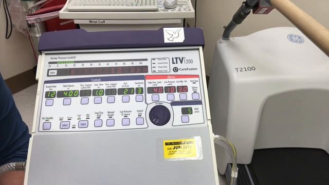LTV 1200 ventilator: modes and settings